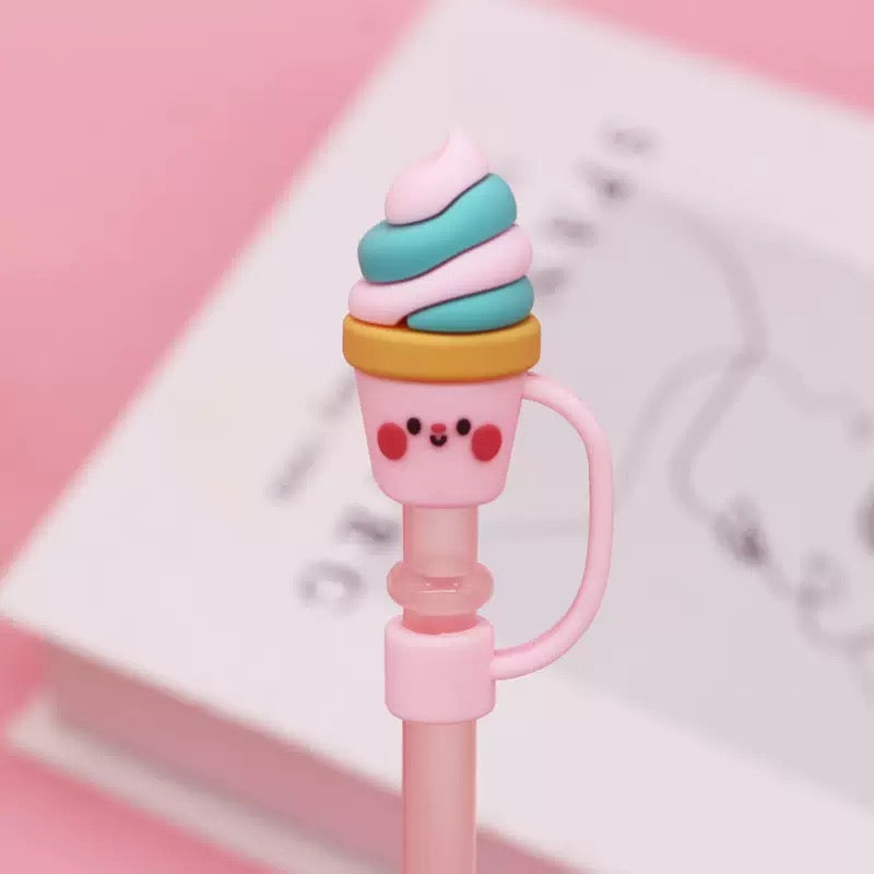 Silicone Straw Cap Charm