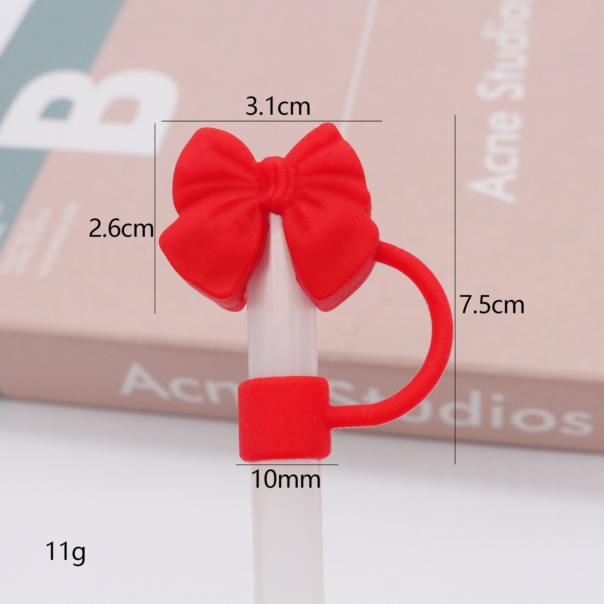 Silicone Straw Cap Charm