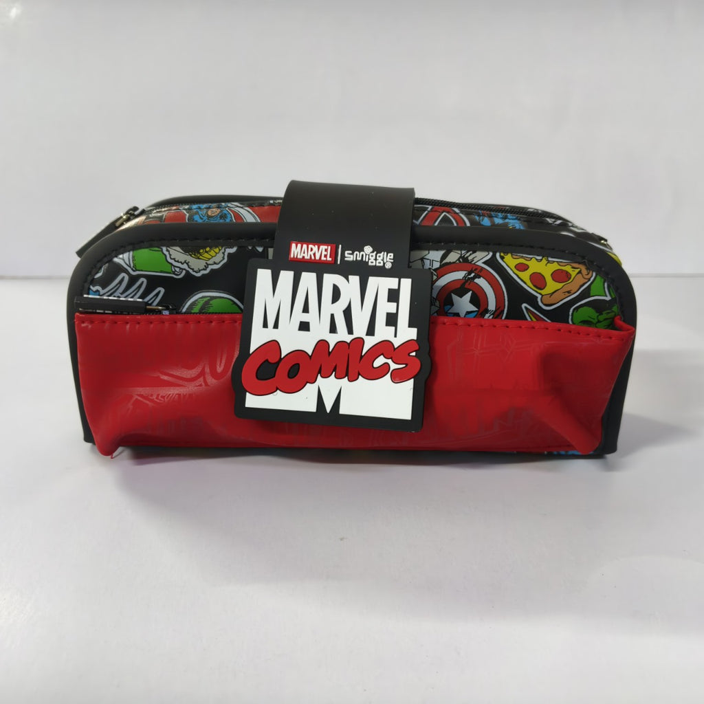 Smiggle Marvel Comics Pencil Case – Large Capacity Zipper Stationery Pouch