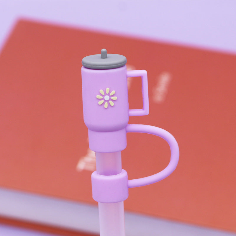 Silicone Straw Cap Charm
