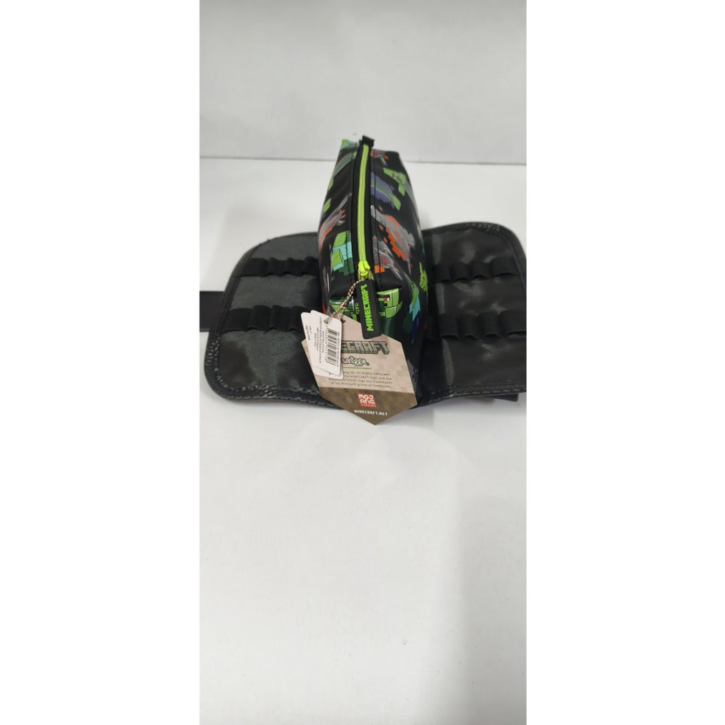 Smiggle Minecraft Creeper Multi-Compartment Pencil Case – Green Edition