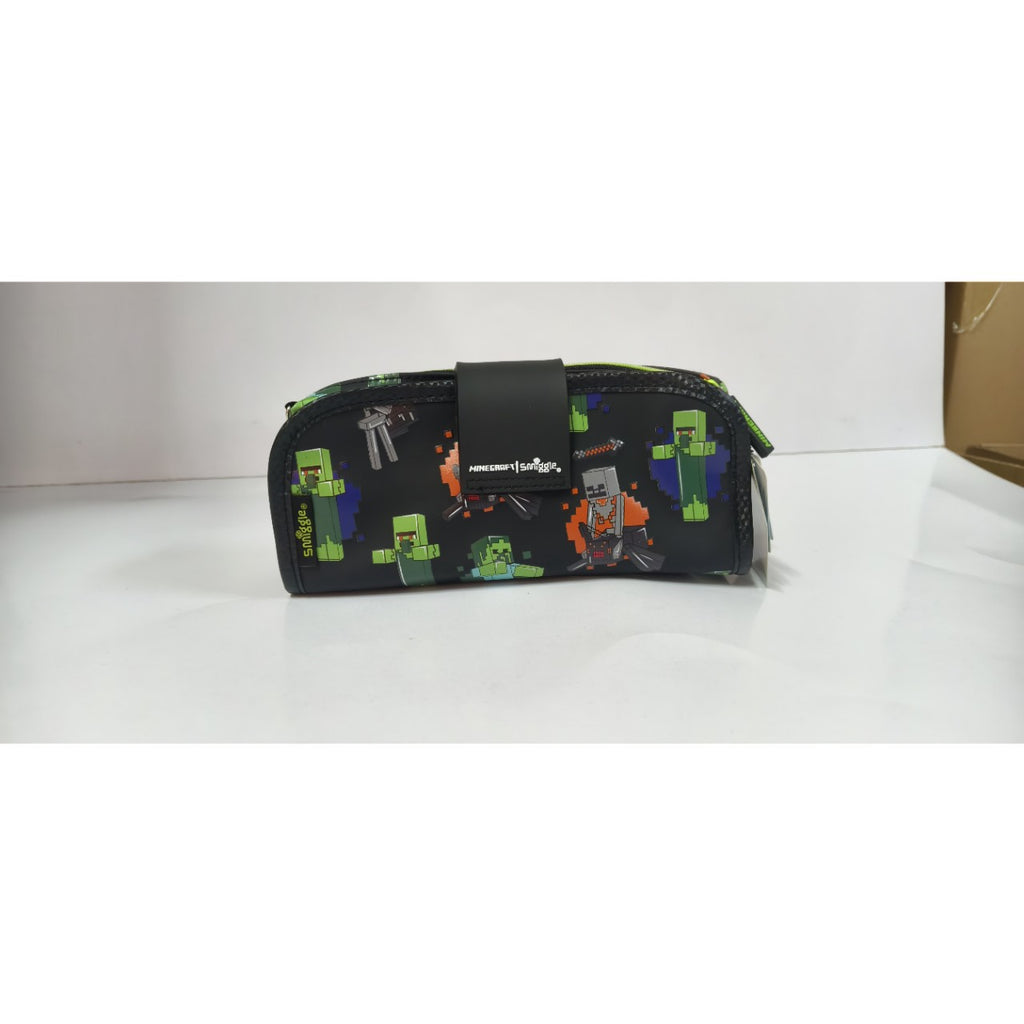 Smiggle Minecraft Creeper Multi-Compartment Pencil Case – Green Edition