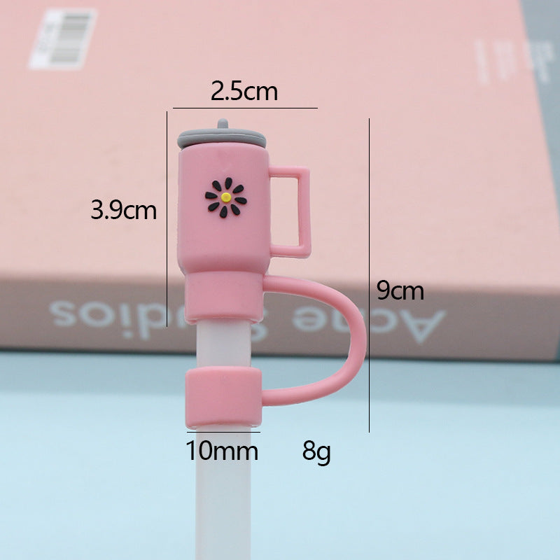 Silicone Straw Cap Charm