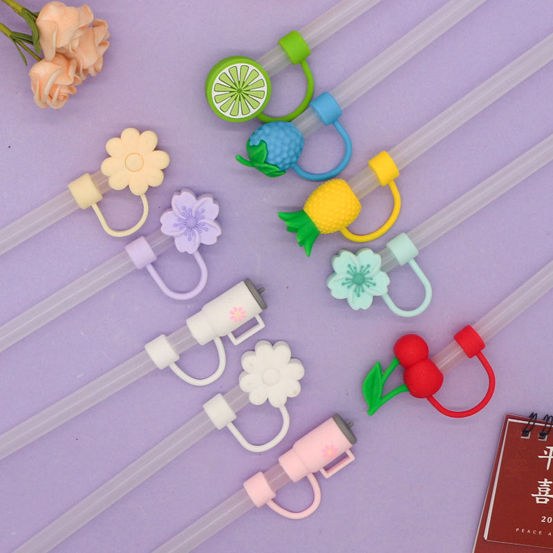 Silicone Straw Cap Charm