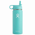 Hydro Flask-Style 18oz Insulated Stainless Steel Water Bottle with Straw Lid