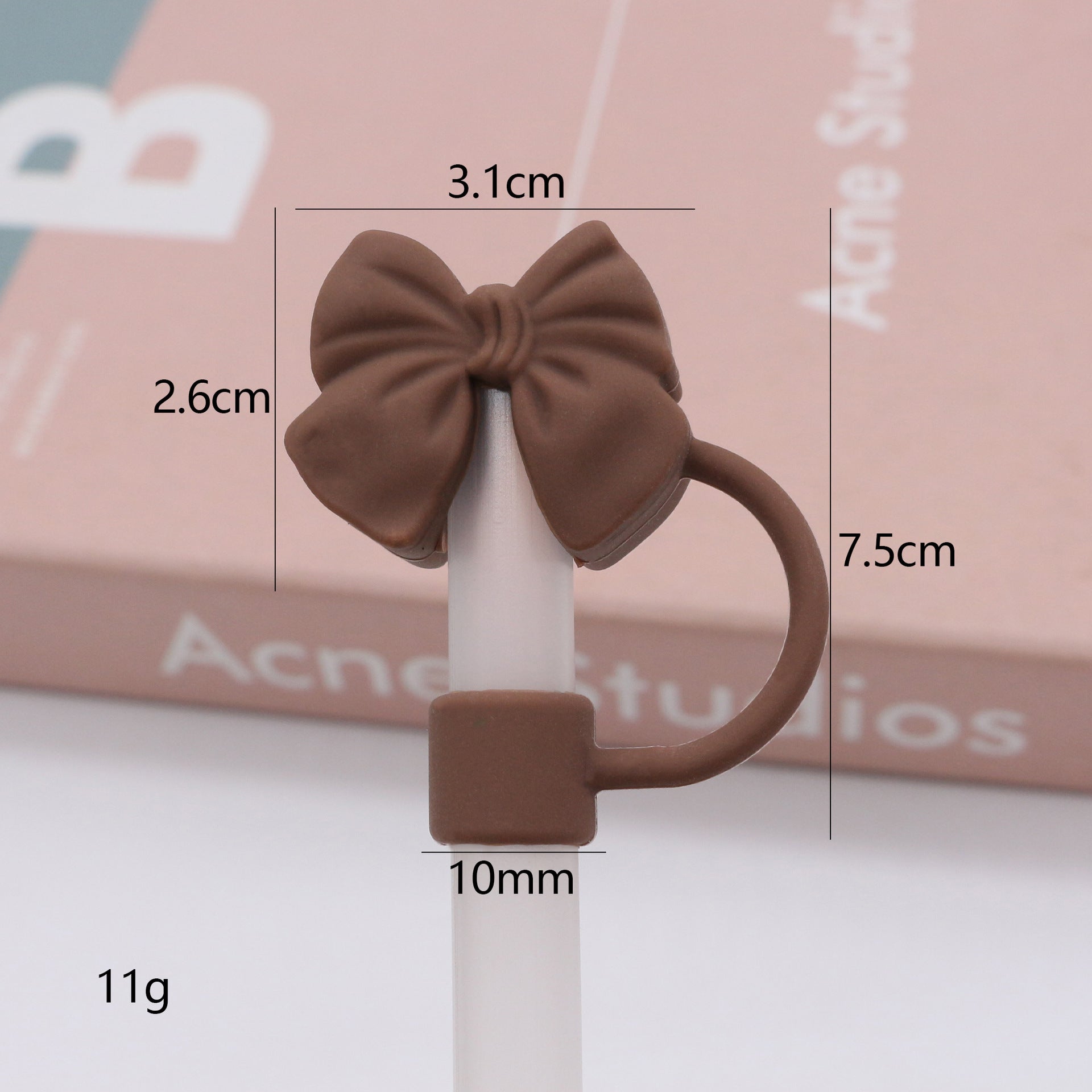 Silicone Straw Cap Charm