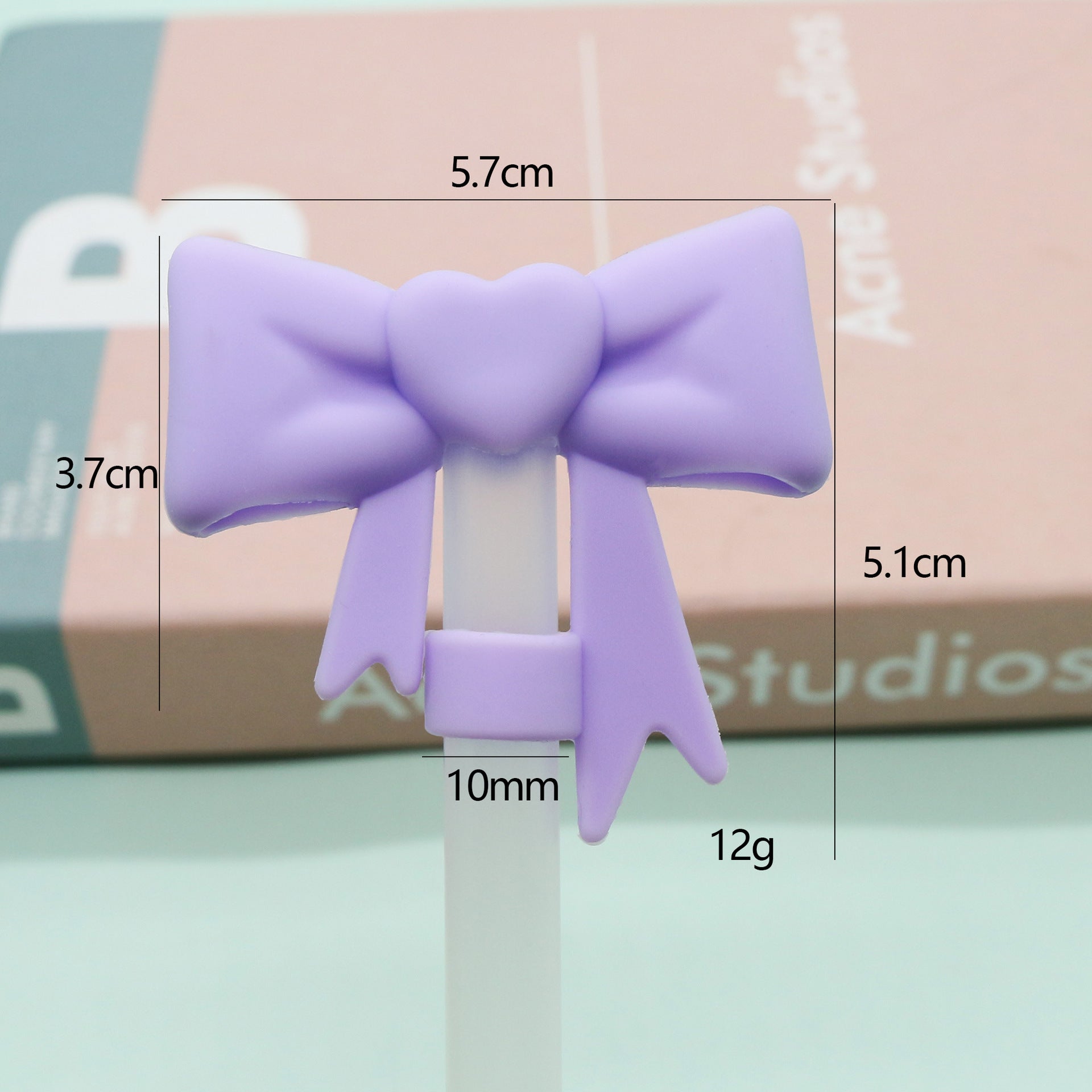 Silicone Straw Cap Charm
