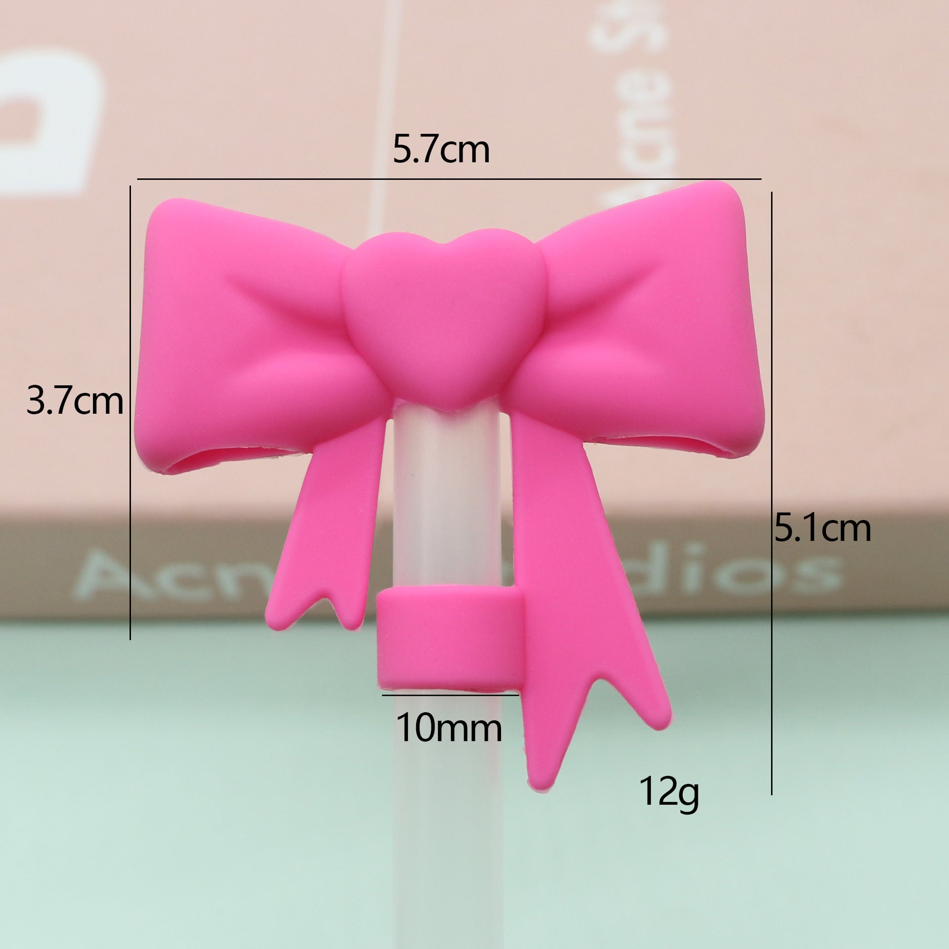 Silicone Straw Cap Charm