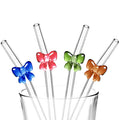 Butterfly Glass Reusable Straw