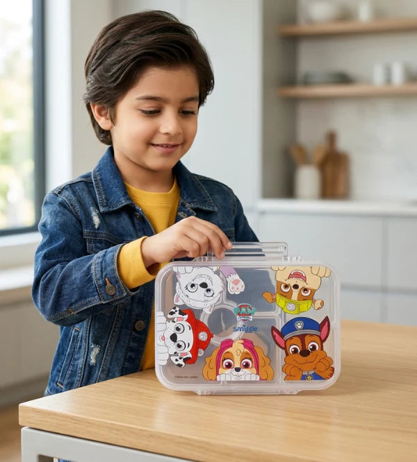 Smiggle x PAW Patrol Leakproof Lunch Box | 4-Compartment Bento Lunch Box